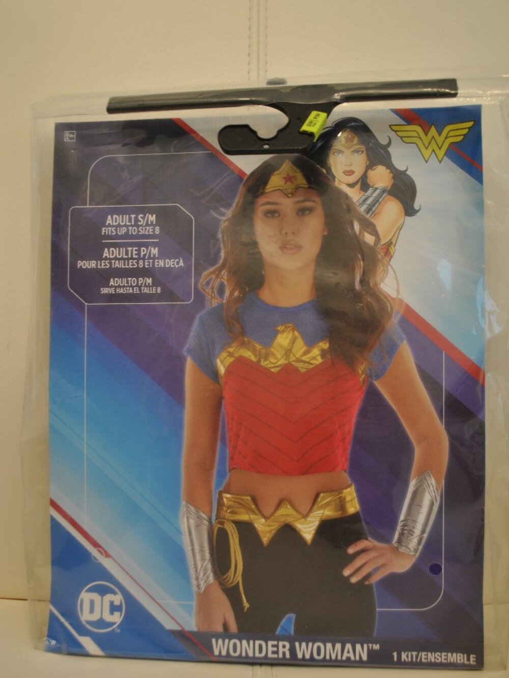 Wonder Woman Adult 6 Piece Costume Adult S/M Fits Up to Size 8 NEW